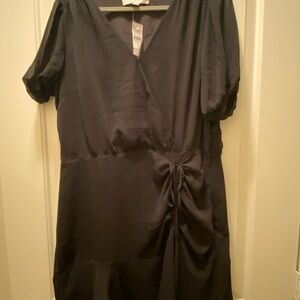 LOFT Black Midi Dress